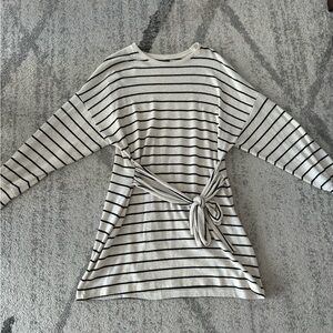Topshop Striped Black and White Women's Dress